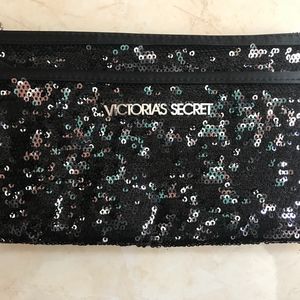 Victoria's Secret Black Sequin Clutch